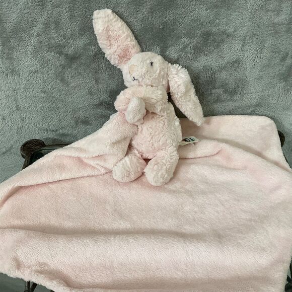 Jellycat Bashful Pink Bunny Soother Plush Lovie Security Blanket For Infant - Picture 1 of 11